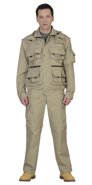 Костюм "Тигр" куртка, брюки (тк. Rodos 245) Песочный