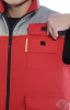 Жилет "Профессионал" зимний красный-светло-серый