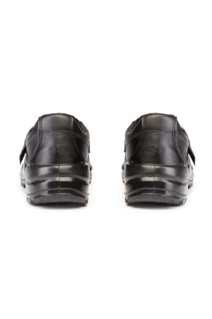 Полуботинки с перфорацией Санитар Лидер ПУ с КП, черные