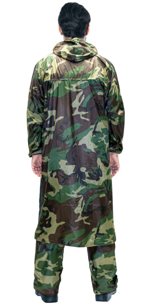 Плащ влагозащитный Стандарт (210 гр/м2) КМФ зеленый