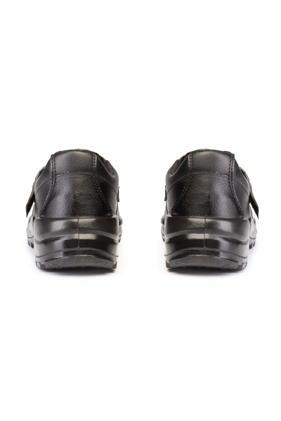 Полуботинки с перфорацией Санитар Лидер ПУ с КП, черные