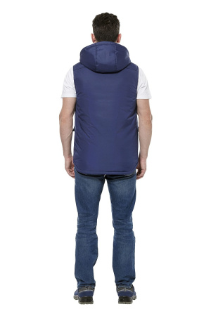 Жилет утепленный "Универсальный" цвет темно-синий/серый