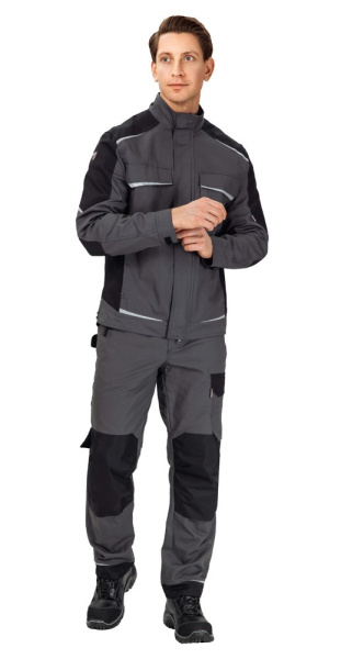 Куртка мужская "Сюрвейер" тёмно-серый/чёрный