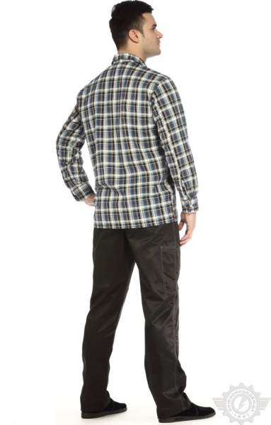 Сорочка рабочая синяя