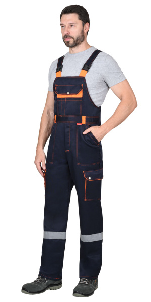 Костюм "ТИТАН" куртка, п/к,, т.синий с оранж. СОП