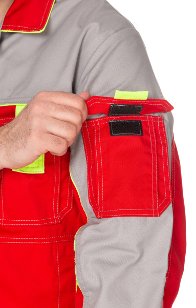 Костюм "Профессионал-2", куртка, п/к, красный-светло-серый