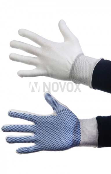 Перчатки нейлоновые с ПВХ (упаковка 20 пар)