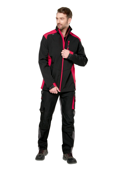 Куртка рабочая демисезонная "Студио" цвет черный/красный