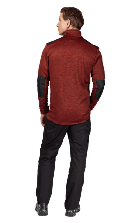 Куртка "Валма" трикотажная красный меланж/чёрный