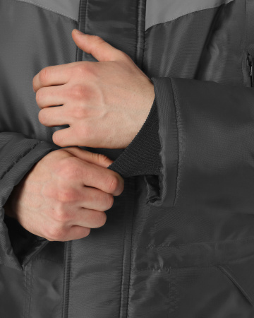 Куртка зимняя "Лигор" СОП (тк.OxLine,90), т.серый/красный