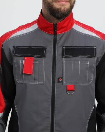 Костюм Формула-2 CH МВО (тк.Смесовая,240) п/к, серый/черный/красный