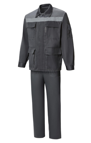 Костюм "Коммунальщик", куртка, п/к, темно-серый светло-серый (эконом), с СОП