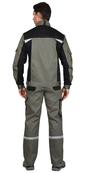 Костюм "СТАН" куртка (чз), п/к,оливковый с черным и красным