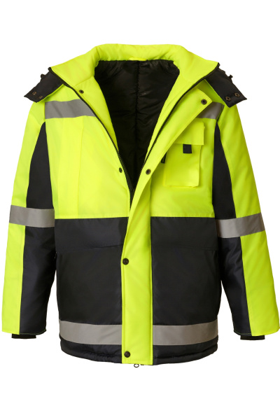 Костюм Магистраль утепленный с СВП тк.Оксфорд желтый/т.синий, куртка, п/к