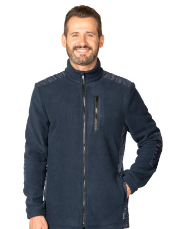 Куртка "Кеми" флисовая без капюшона тёмно-синяя