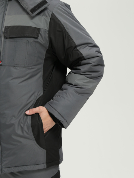 Костюм зимний "Вектрон-2" СОП (тк.Таслан,135) п/к, т.серый/черный