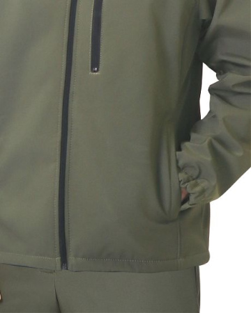 Костюм "Азов" , куртка (чз), брюки, софтшелл пл 350 г/кв.м, хаки 