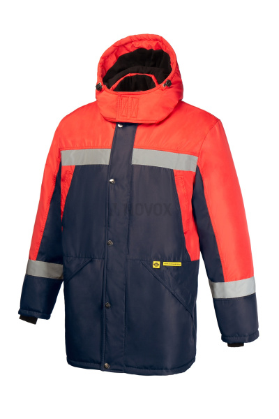 Куртка "Марс" зимняя темно-синяя-красная с СВП (СОП)