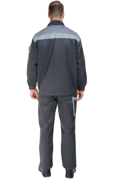 Костюм "Коммунальщик", куртка, п/к, темно-серый светло-серый (эконом), с СОП