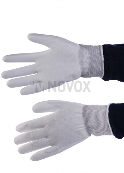 Перчатки нейлоновые с ПУ (полиуретановым) покрытием