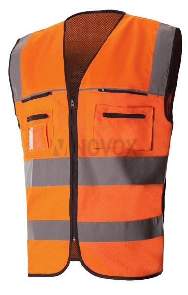 Жилет сигнальный "Спектр Премиум" оранжевый с СВП (СОП)