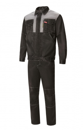 Костюм мужской "MARS" (МАРС), куртка, п/к,  черный со светло-серым