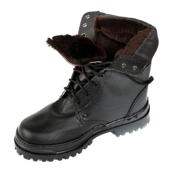 Ботинки с высоким берцем Армия хром на натуральном меху (в уп.6 пар)