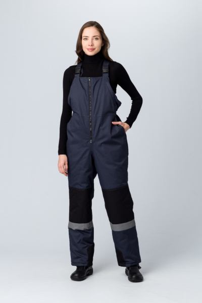 Костюм зимний женский "Вектрон-2" СОП У. (тк.Смесовая,240) п/к, черный/красный/серый