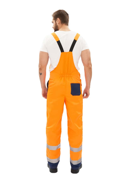 Костюм летний сигнальный Скандин куртка/полукомб. оранжевый/т.синий