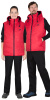Жилет "ИМИДЖ" красный, на подкладке флис, с капюшоном