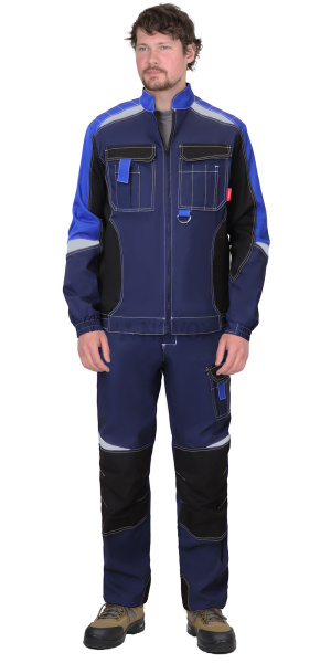 Куртка ФАВОРИТ-МЕГА т.синий с черным и васильковым, СОП (ЧЗ)