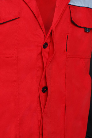 Костюм Мастер-Люкс с СВП красный/черный, куртка, п/к