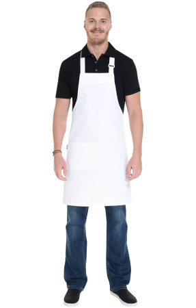 Фартук HORECA (ХОРЕКА) с нагрудником white (белый)
