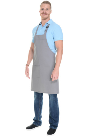 Фартук HORECA (ХОРЕКА) с нагрудником dark grey (темно-серый)