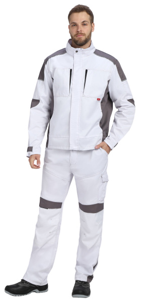 Куртка ЦИТРИН белый со средне-серым (ЧЗ)