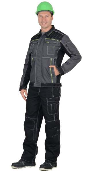 Куртка "Престиж" кор., т.серая с лимонным кантом (ЧЗ)