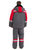Костюм утеплённый "НОВА" куртка+п/к, цв. СЕР./красный