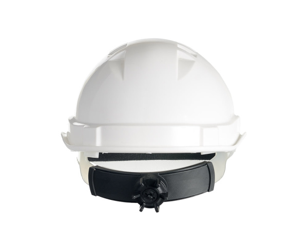 Каска строительная с храповым механизмом белая