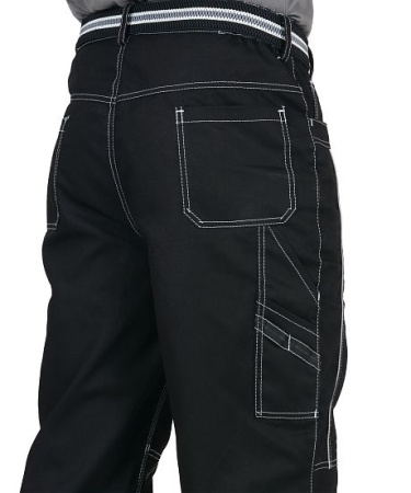Брюки мужские летние "ПРЕСТИЖ" черные, кант СВМ