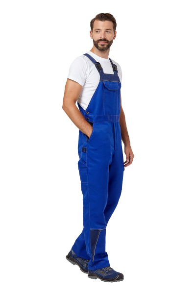 Костюм рабочий мужской летний "Страйк 2", куртка, п/к, василек/темно-синий