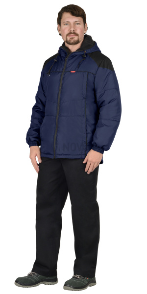 Куртка зимняя "Спринтер" мужская, т. синяя с черным, тк.Дюспо