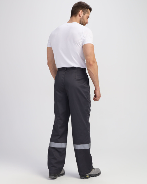 Костюм "Лигор-1" Премиум СОП (тк.Смесовая,240) брюки, т.серый/красный