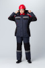 Костюм зимний женский "Вектрон-2" СОП У. (тк.Смесовая,240) п/к, черный/красный/серый