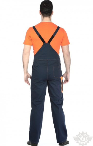 Костюм "Коммунальщик" , куртка, п/к, т.синий с оранж. с СВП (СОП) (эконом)
