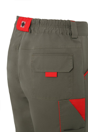 Костюм НЭКСТ (NEXT), куртка с отстегивающимися рукавами, брюки, хаки/красный