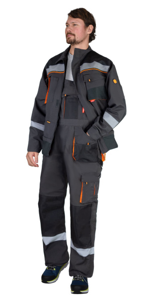 Костюм "СПБ" куртка, п/к т.серый с черным и СОП тк. Канвас