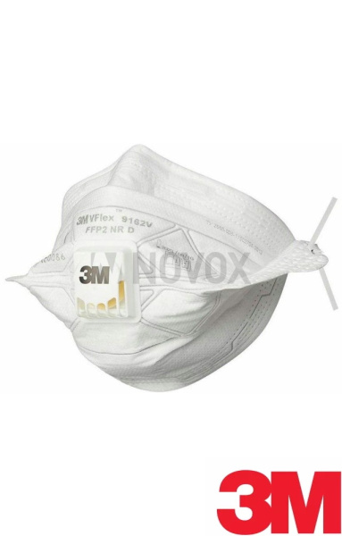 Полумаска фильтрующая (респиратор) противоаэрозольная с клапаном выдоха 3M VFLEX (ВиФлекс) 9162V FFP