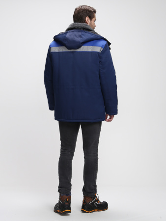 Куртка зимняя Бригада NEW (тк.Смесовая,210), т.синий/васильковый