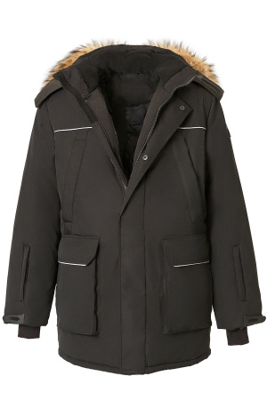 Куртка Домбай утепленная черная, тк.Рейнман Хеви