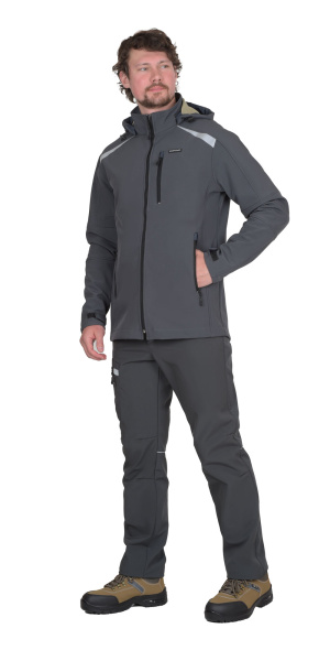 Куртка СПЕЙС софтшелл т.серая (ЧЗ)